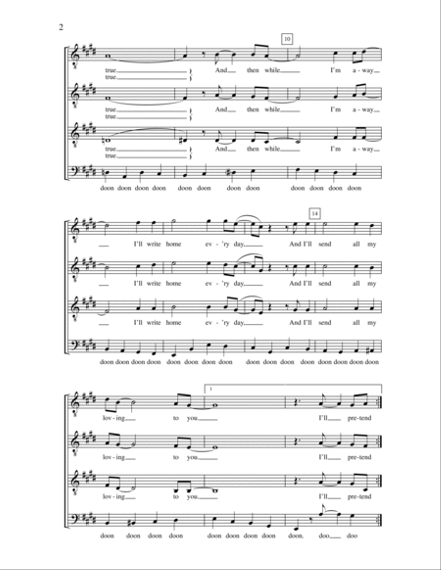 All My Loving (arr. Deke Sharon) TTBB scores gallery preview page 2