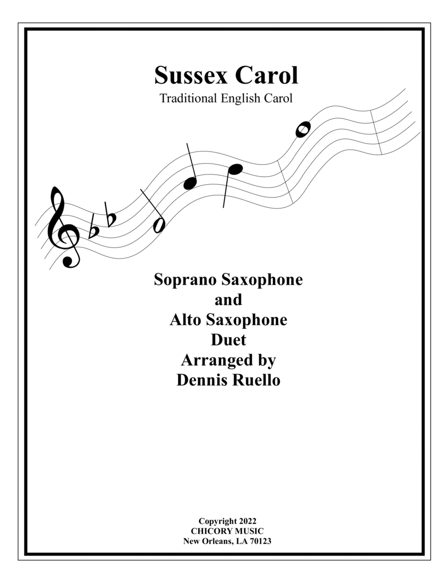 Sussex Carol - Duet for Soprano and Alto Saxophones image number null