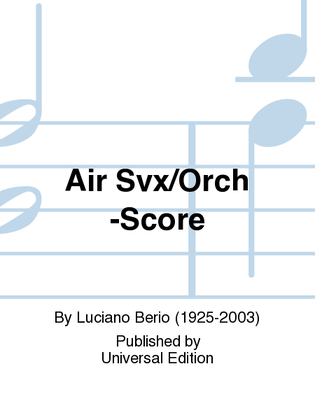 Book cover for Air Svx/Orch -Score