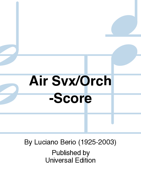 Air Svx/Orch -Score