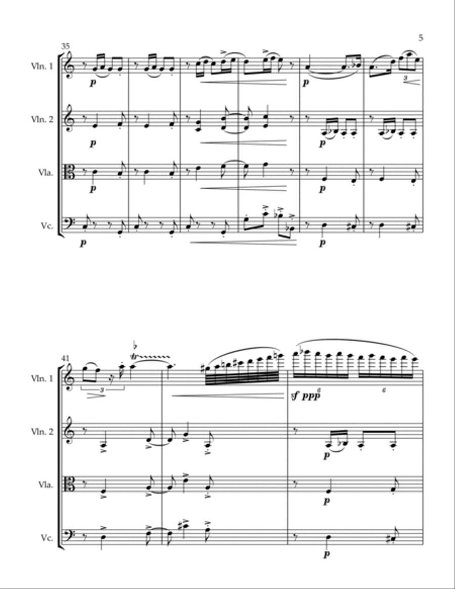 Polka #2 String Quartet scores gallery preview page 5