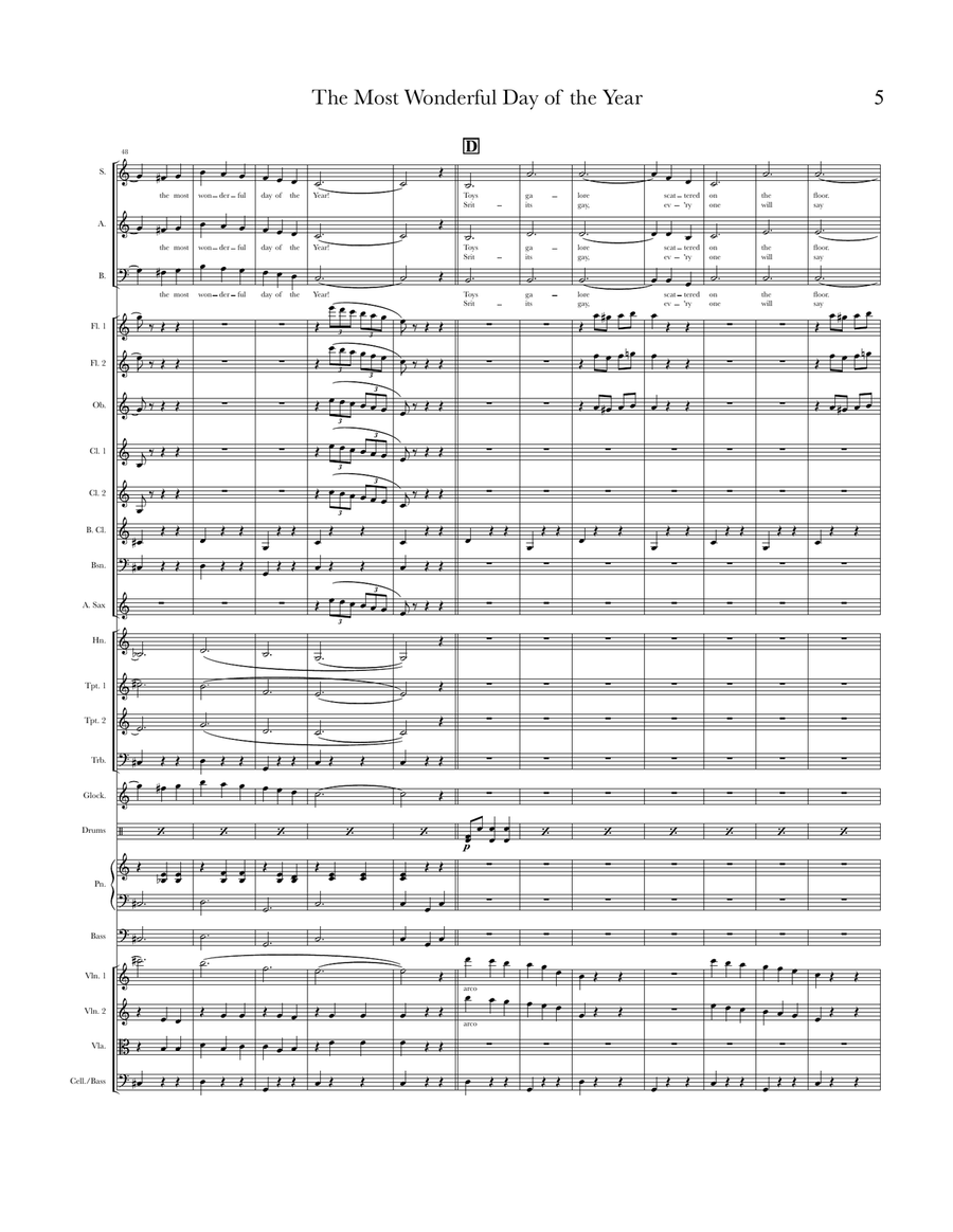 The Most Wonderful Day Of The Year Chamber Music scores gallery preview page 5