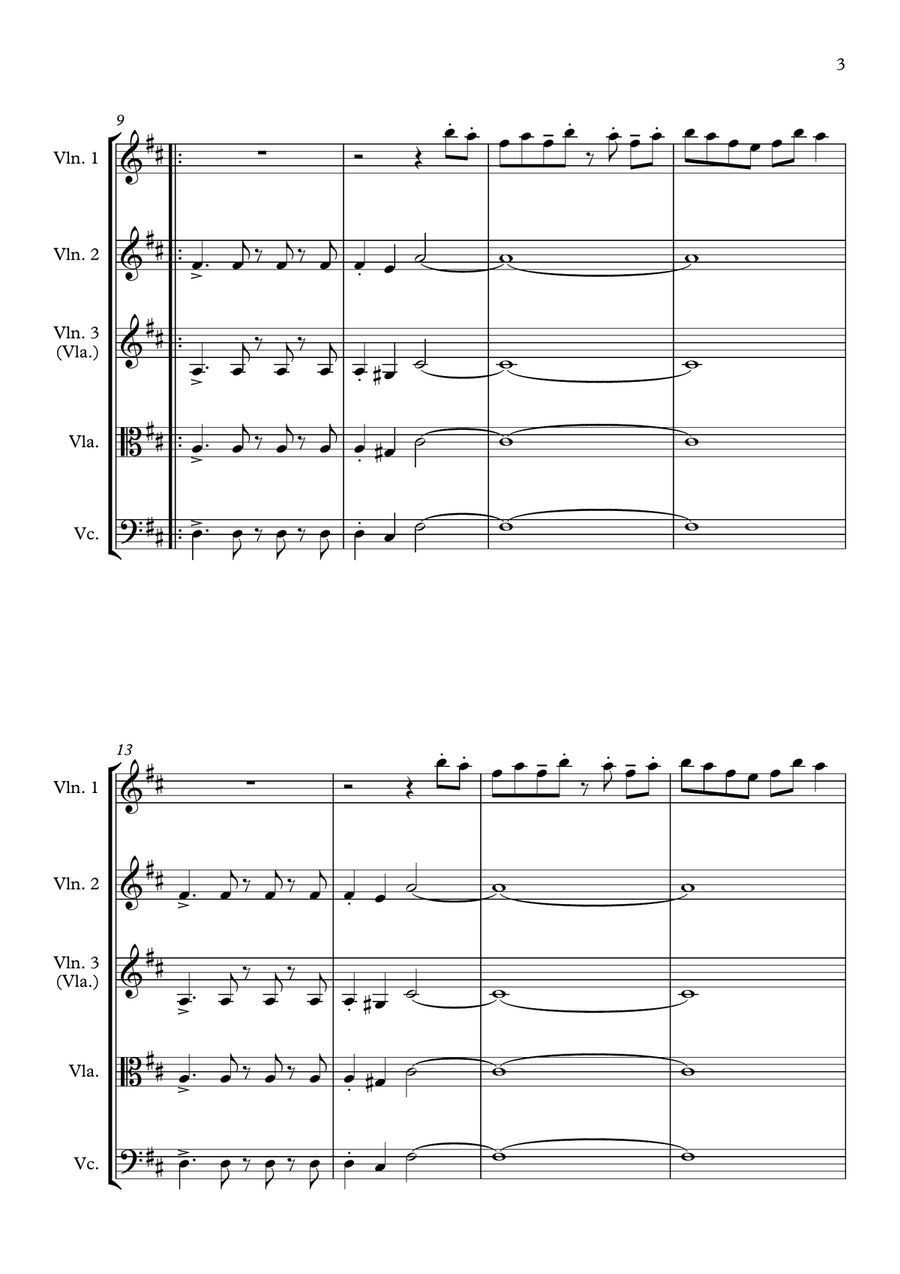 Africa Africa String Quartet scores gallery preview page 3