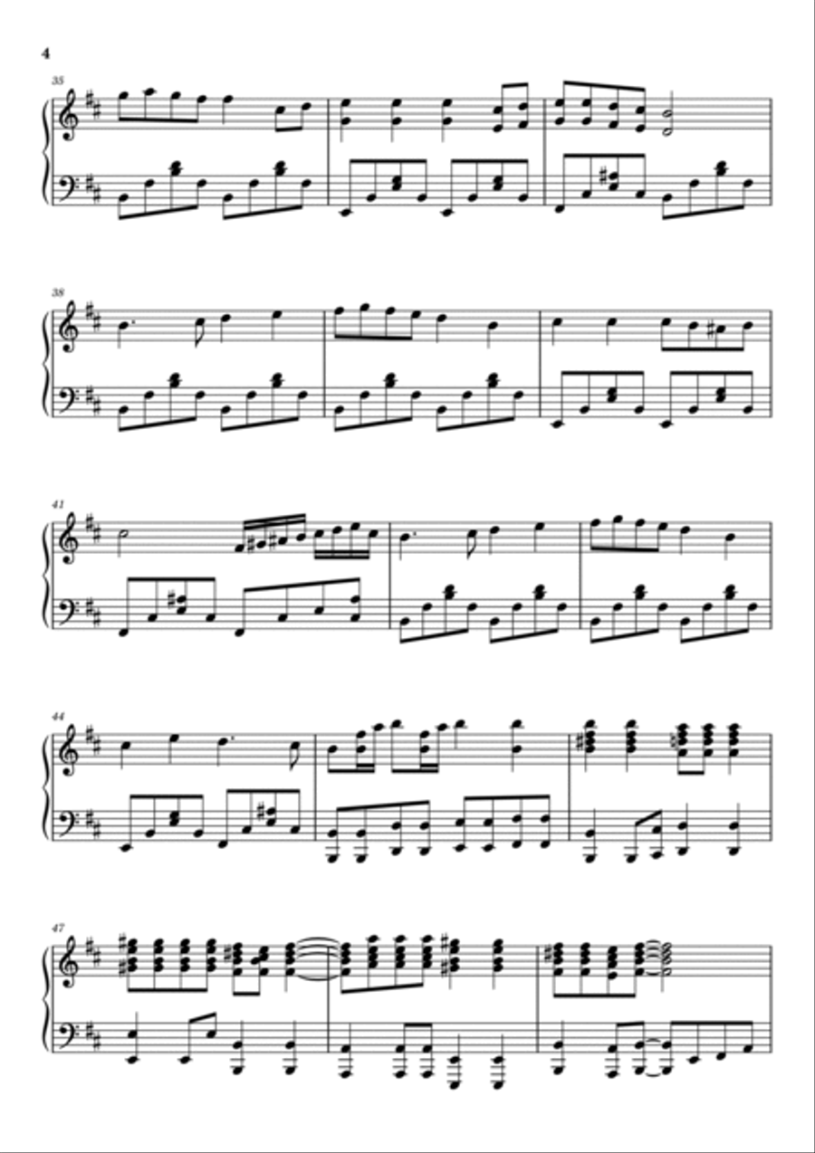 Rasputin Piano Solo scores gallery preview page 4