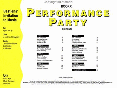 Performance Party, Book C