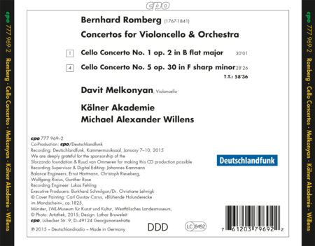 Bernhard Romberg: Cello Concertos Nos. 1 & 5