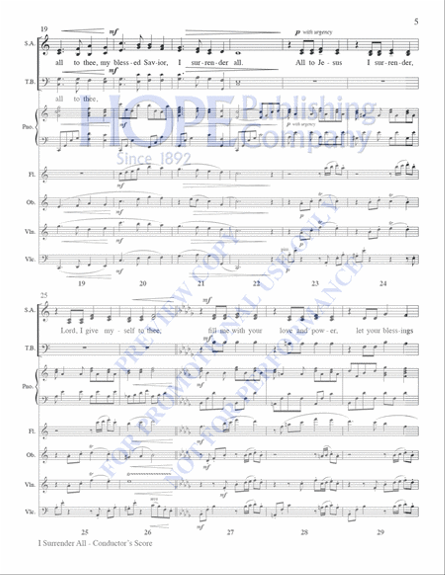 I Surrender All Choir scores gallery preview page 5