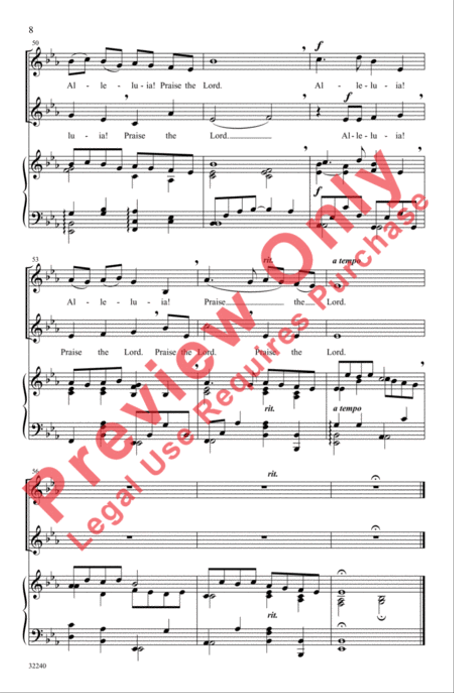 Alleluia! Praise the Lord 2-Part scores gallery preview page 8