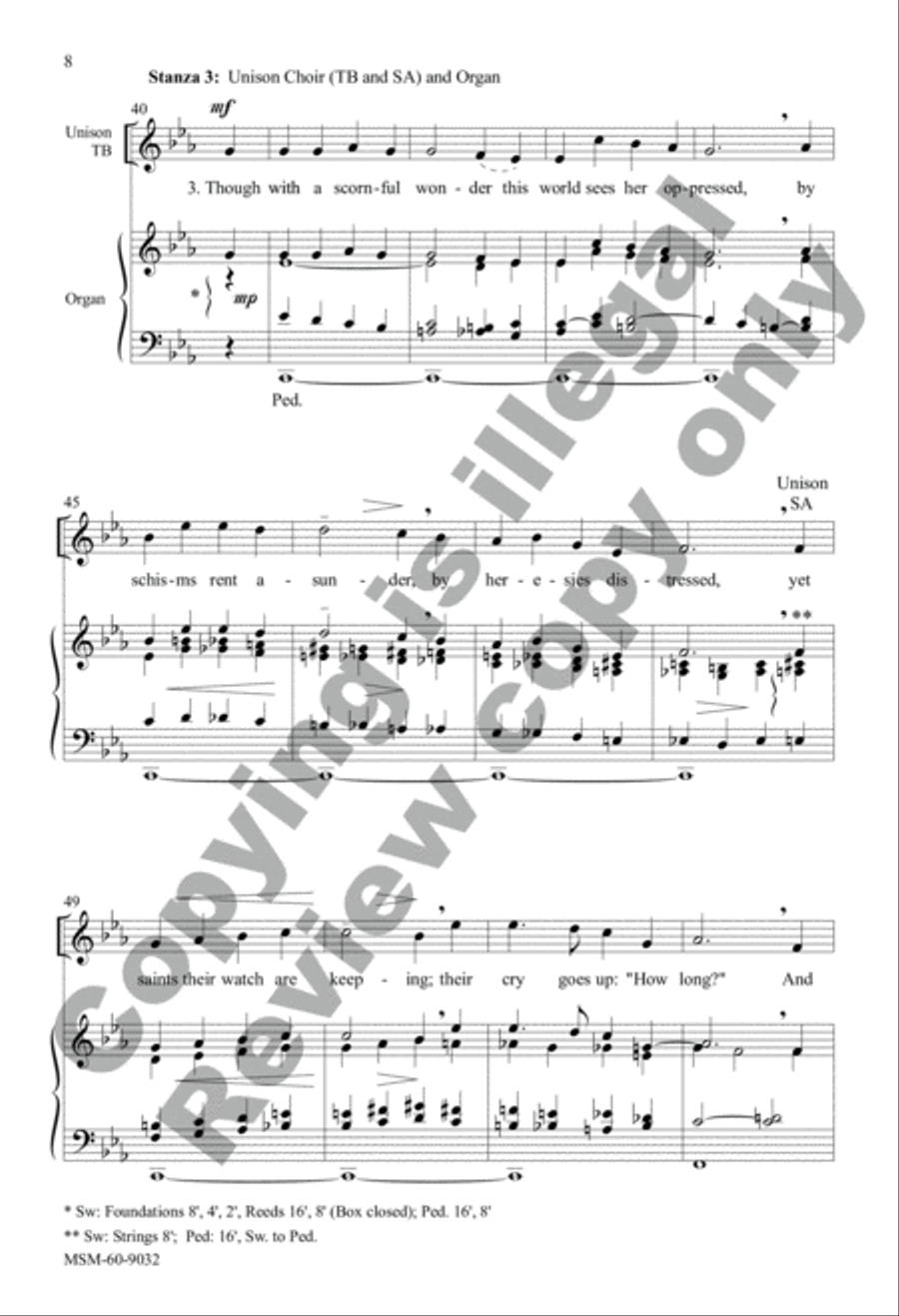 The Church's One Foundation 4-Part scores gallery preview page 7