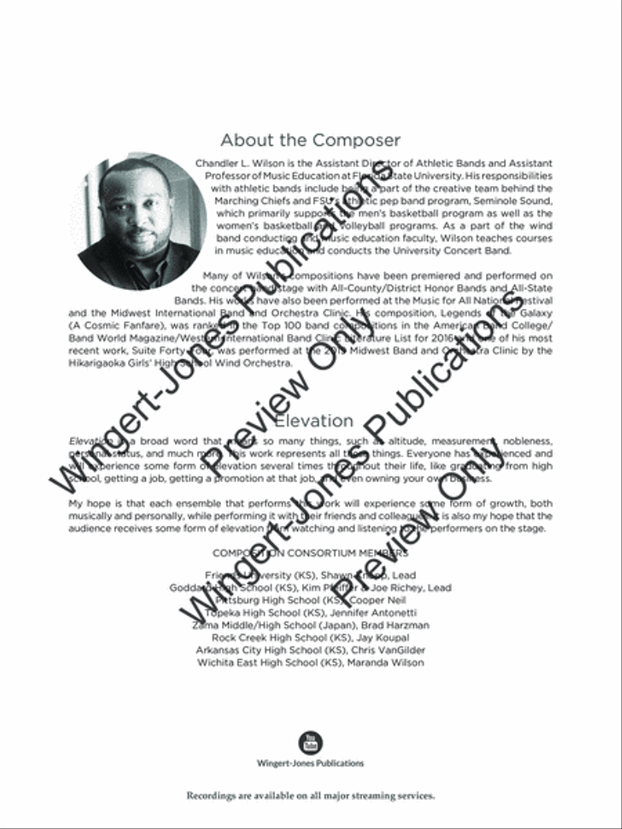 Elevation (Score) Concert Band scores gallery preview page 3