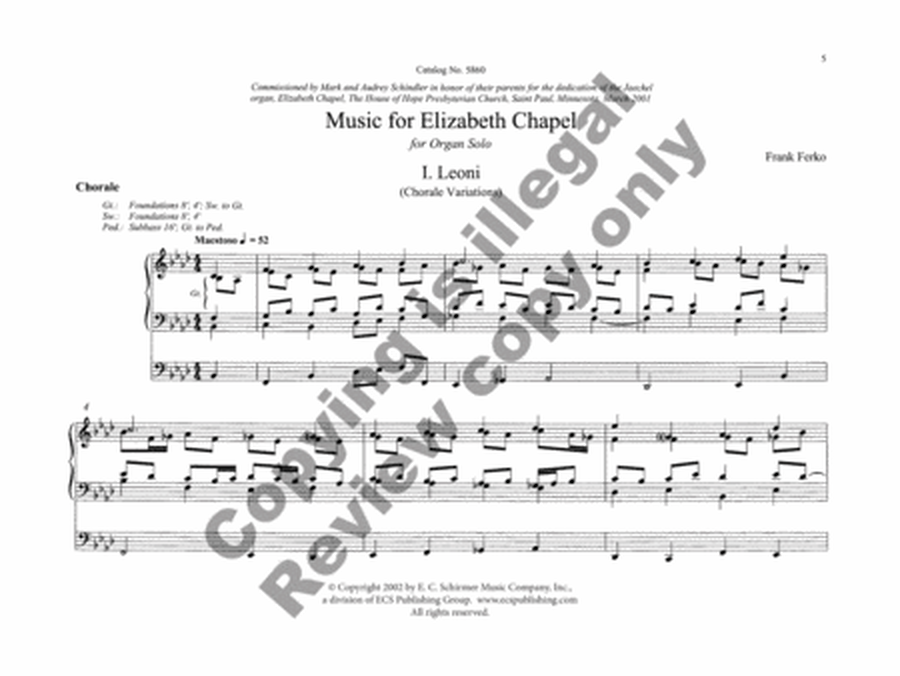 Music for Elizabeth Chapel