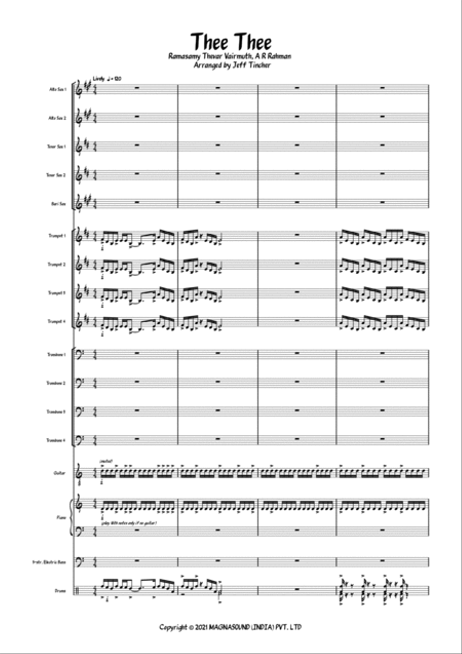 Thee Thee Thee Thee Jazz Ensemble scores gallery preview page 2