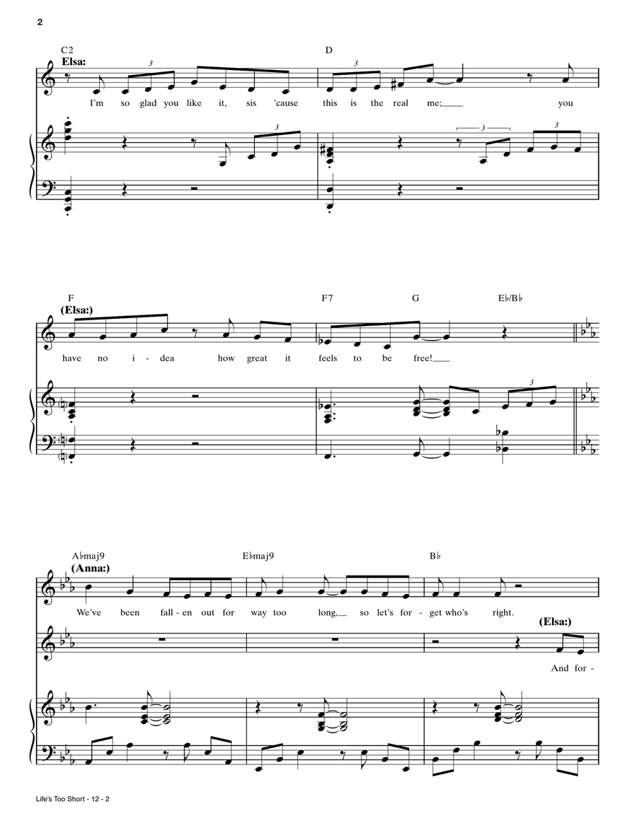 Life's Too Short Life's Too Short Voice scores gallery preview page 2