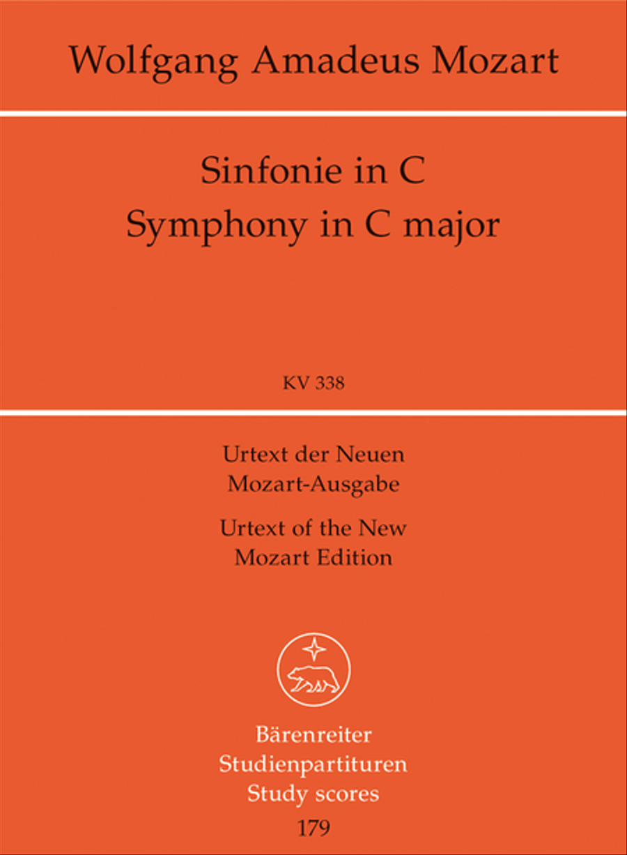 Sinfonie, No. 34 C major, KV 338 Orchestra scores gallery preview page 1