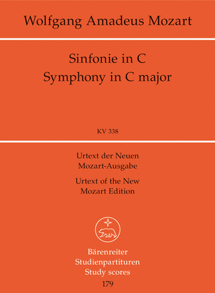 Book cover for Sinfonie, No. 34 C major, KV 338
