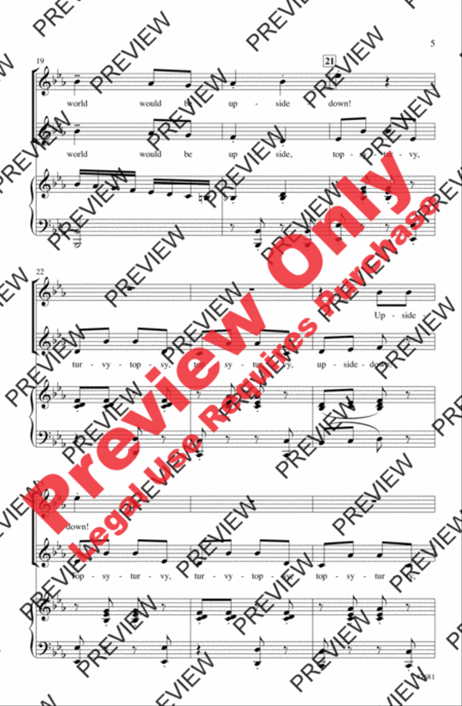 Topsy-Turvy World Topsy-Turvy World 2-Part scores gallery preview page 4
