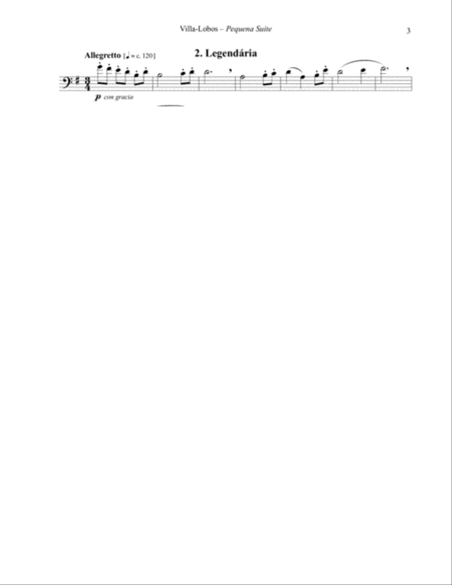 Pequena Suite for Euphonium and Piano Euphonium scores gallery preview page 4