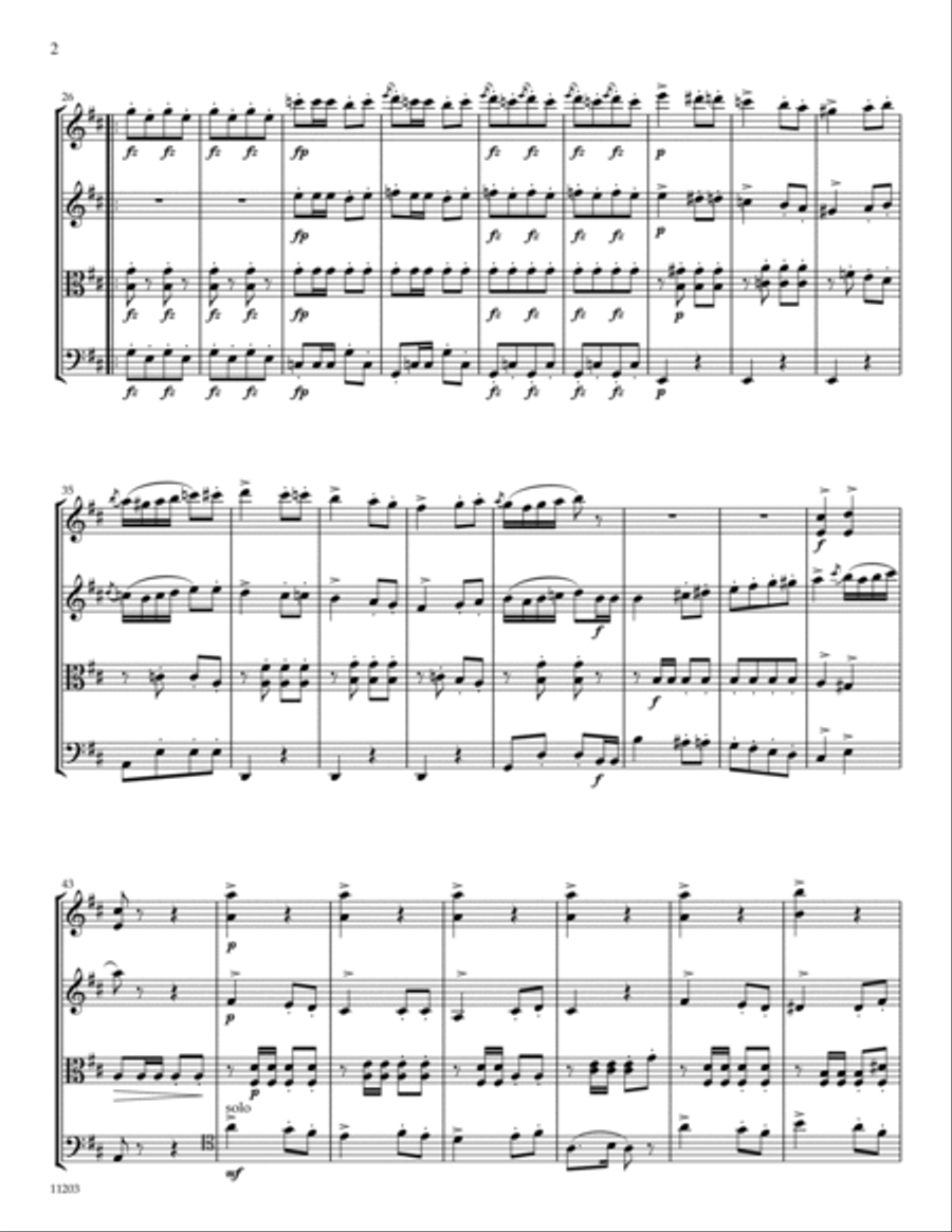 Marche Militaire #1 String Quartet scores gallery preview page 2
