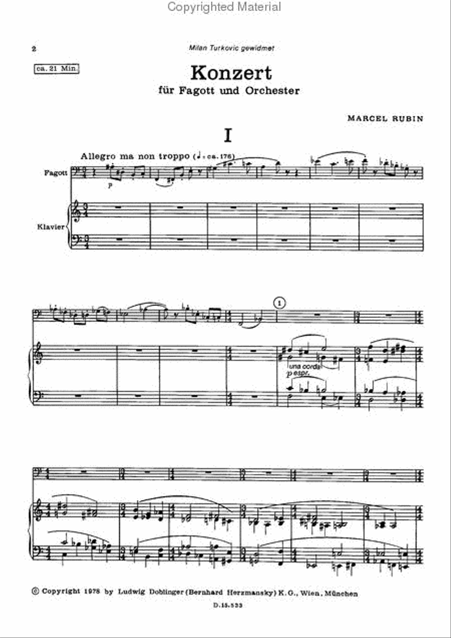 Konzert Konzert Bassoon scores gallery preview page 2