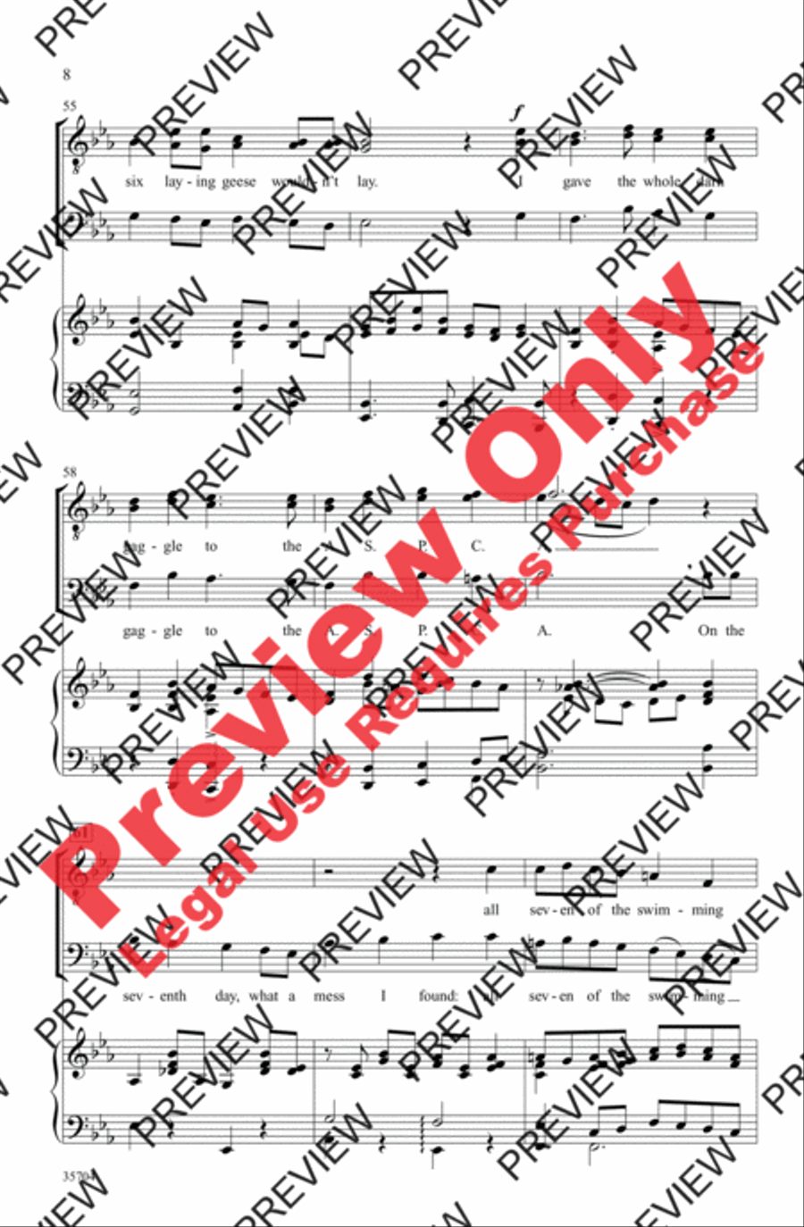The Twelve Days After Christmas Men's Choir scores gallery preview page 19