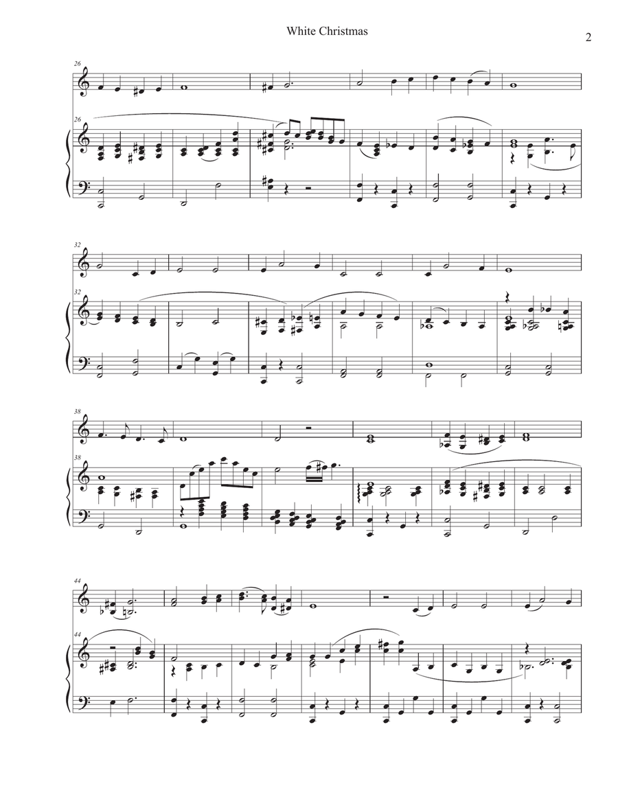 White Christmas Violin Solo scores gallery preview page 3