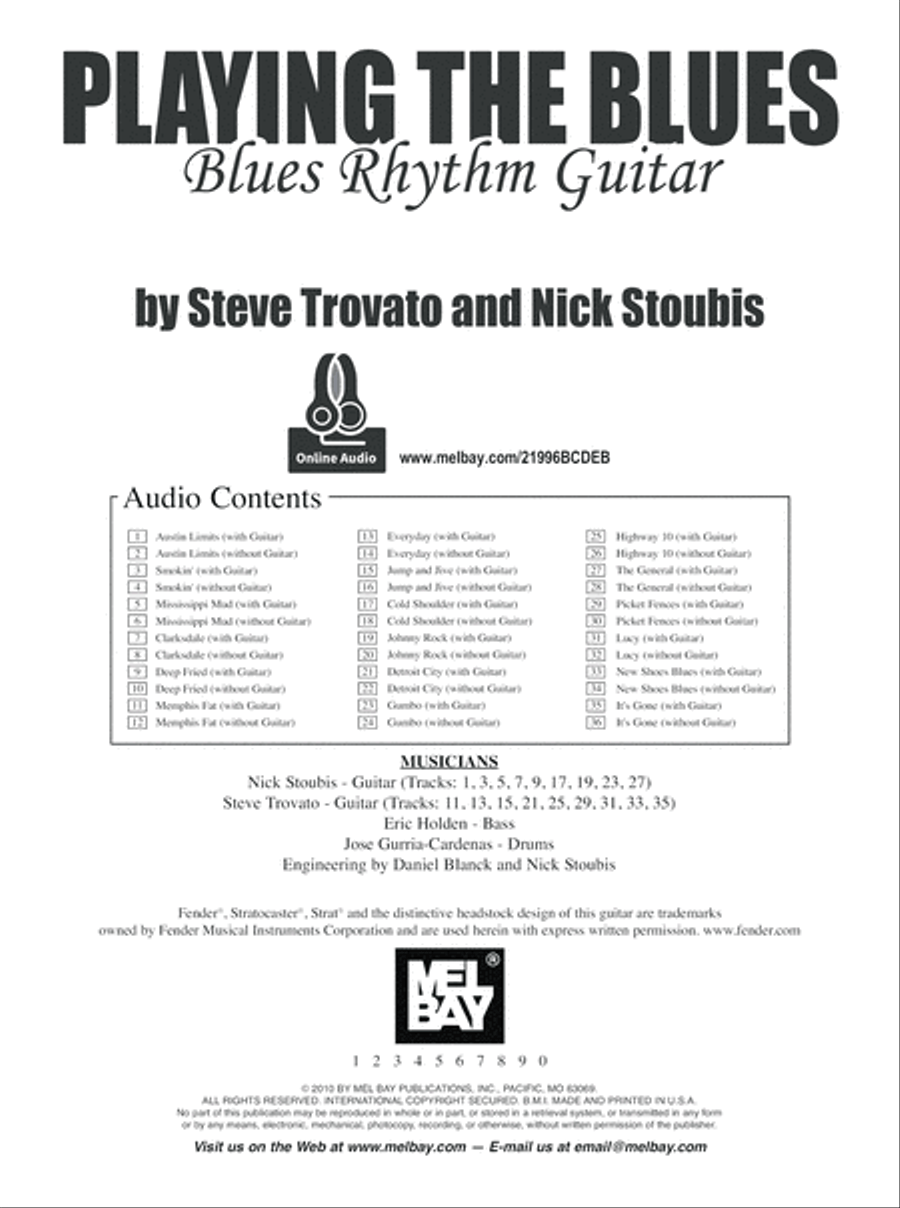 Playing the Blues: Blues Rhythm Guitar (USC) Electric Guitar scores gallery preview page 2