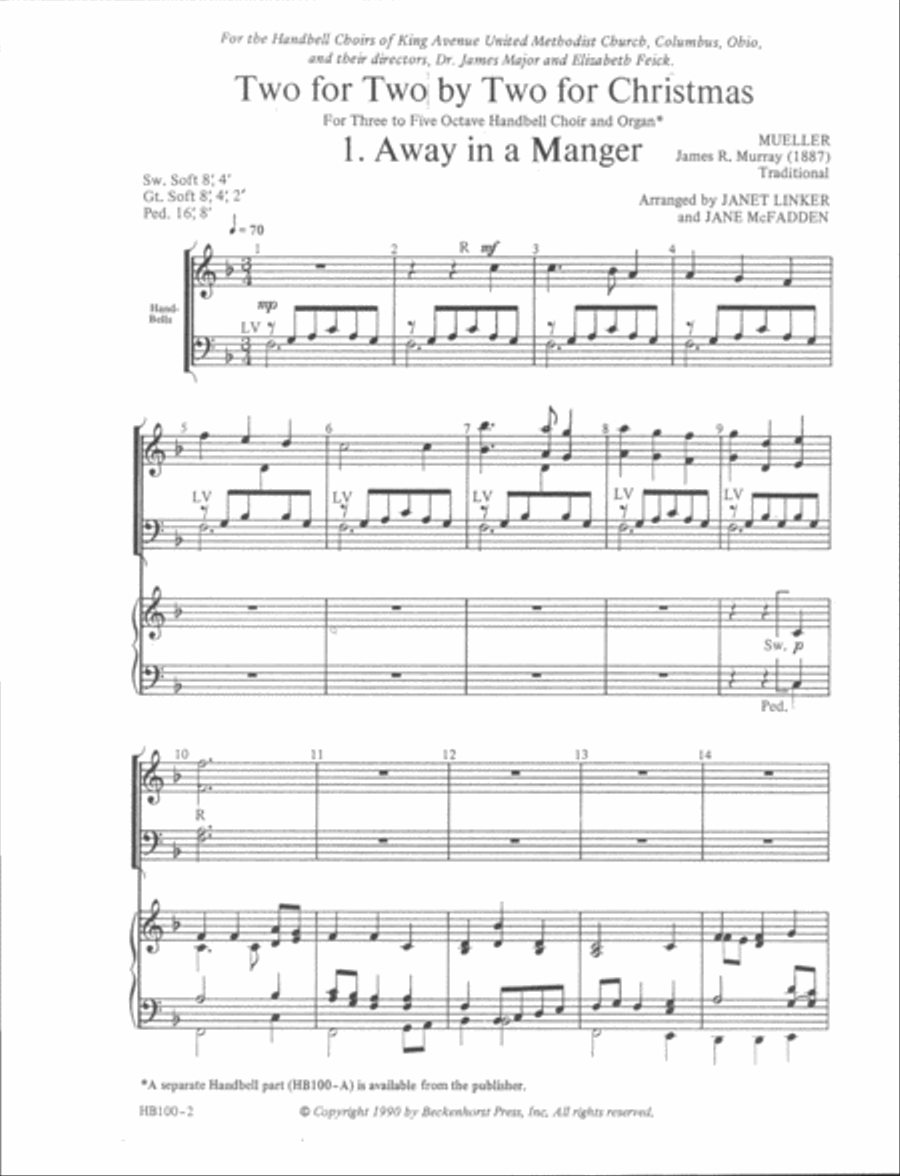 Two for Two by Two for Christmas - full score Handbell Choir scores gallery preview page 2