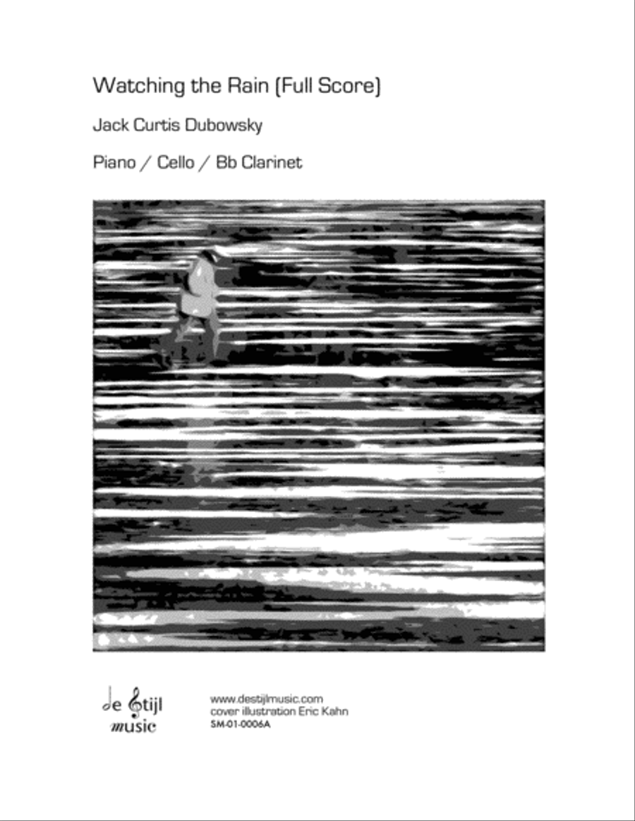 Watching The Rain (Pno, Vc, Clar in Bb) B-Flat Clarinet scores gallery preview page 1