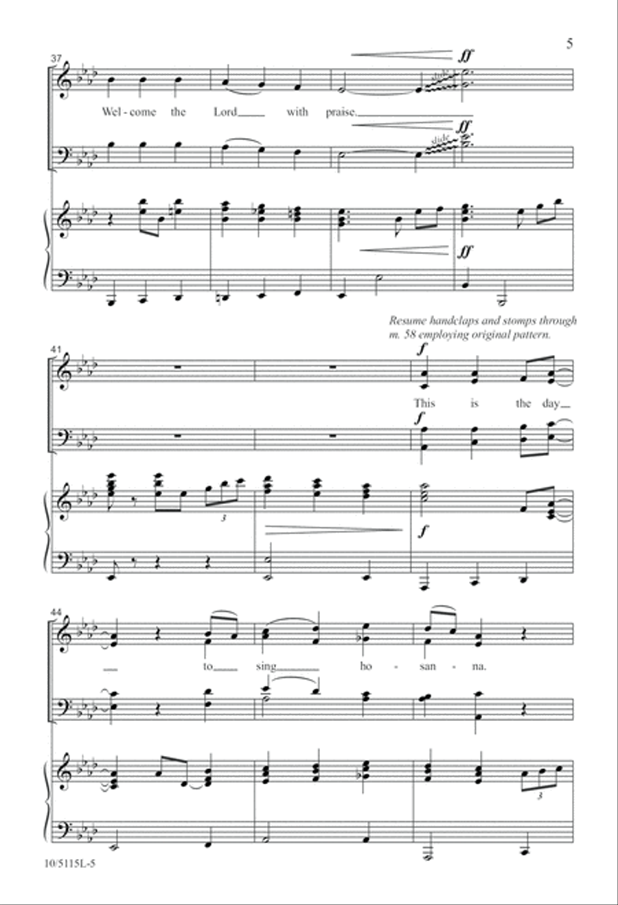 Day to Sing Hosanna Day to Sing Hosanna 4-Part scores gallery preview page 5