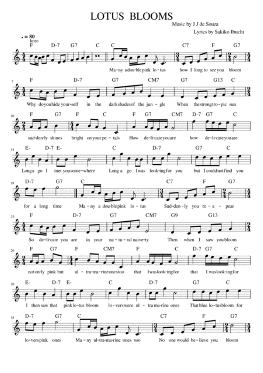 LOTUS BLOOMS LOTUS BLOOMS Small Ensemble scores gallery preview page 1