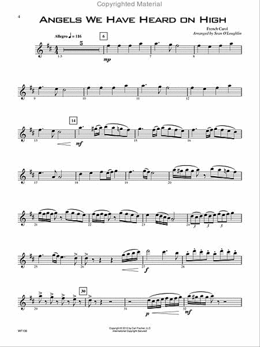 14 Advanced Christmas Favorites Alto Saxophone scores gallery preview page 2