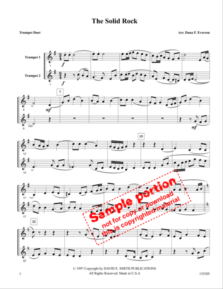 The Solid Rock Brass Duet scores gallery preview page 2