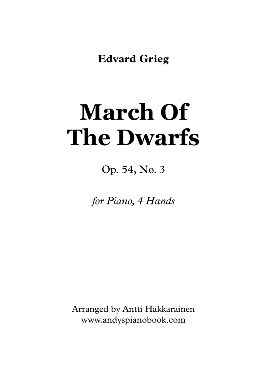 March Of The Dwarfs Op. 54, No. 3 - Piano, 4 Hands 1 Piano, 4-Hands scores gallery preview page 1