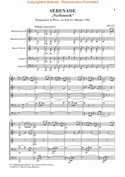 Serenade in E-flat Major, K. 375