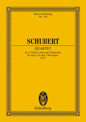 Book cover for String Quartet in E flat Major, Op. 125, No. 1
