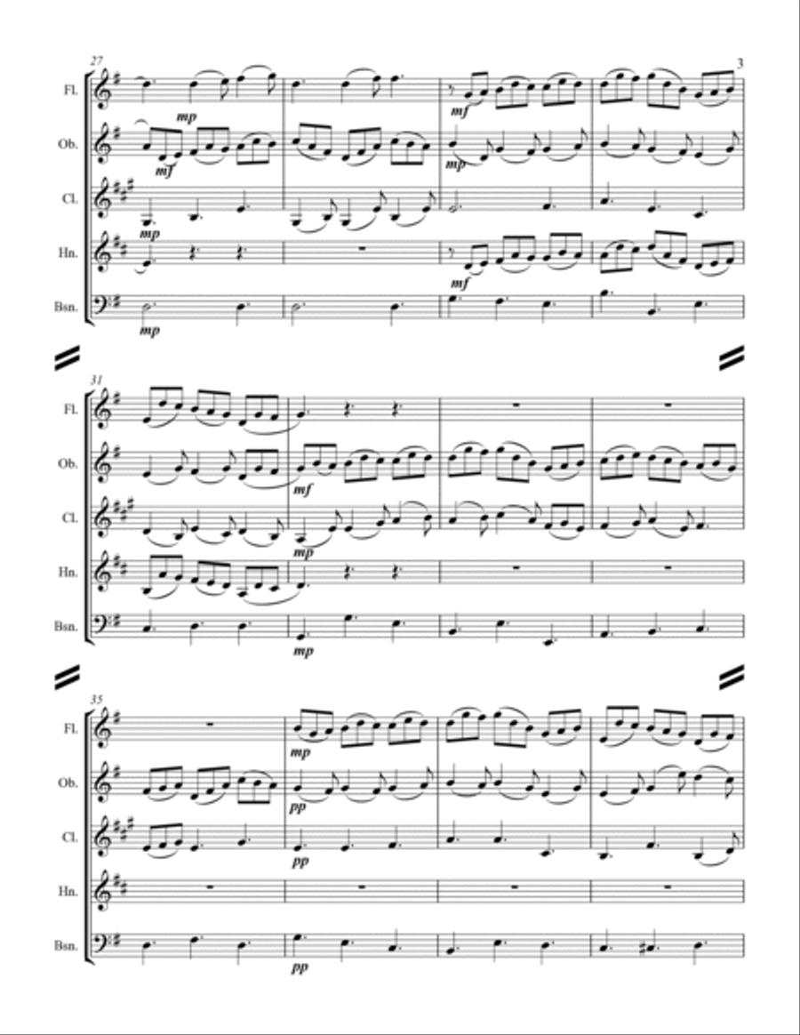 Bach - Jesu, Joy of Man’s Desiring (for Woodwind Quintet) Woodwind Quintet scores gallery preview page 4