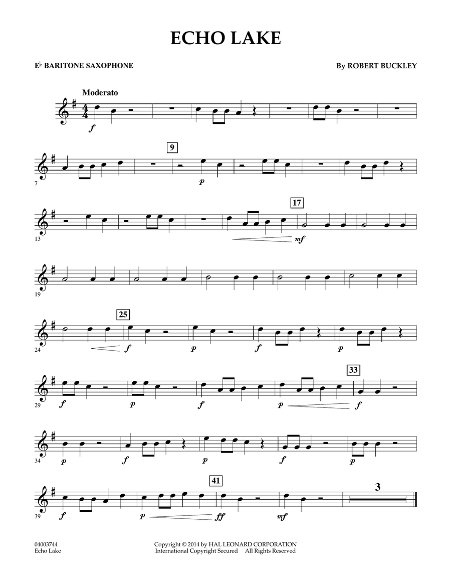 Echo Lake - Eb Baritone Saxophone