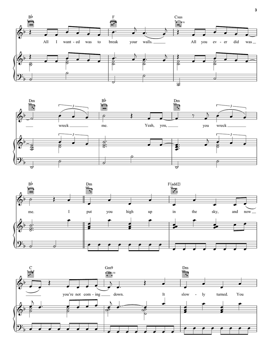 Wrecking Ball Wrecking Ball Acoustic Guitar scores gallery preview page 3