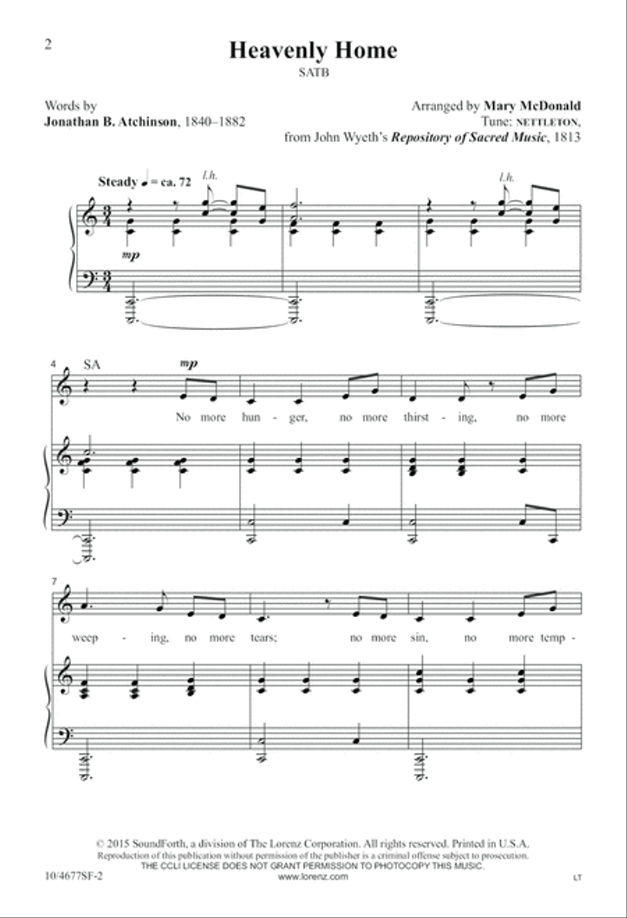 Heavenly Home Heavenly Home 4-Part scores gallery preview page 2