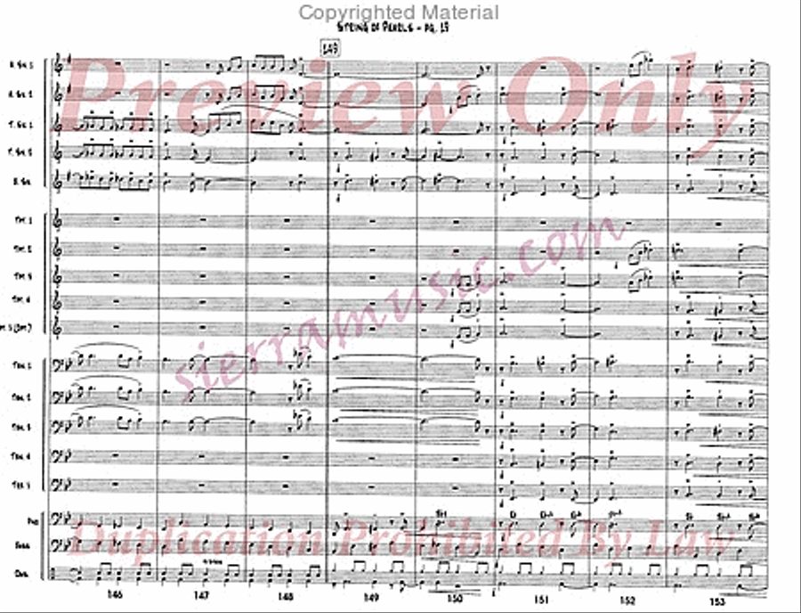 String Of Pearls Jazz Ensemble scores gallery preview page 20