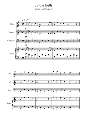 Jingle Bells - Woodwind Trio w/ Piano