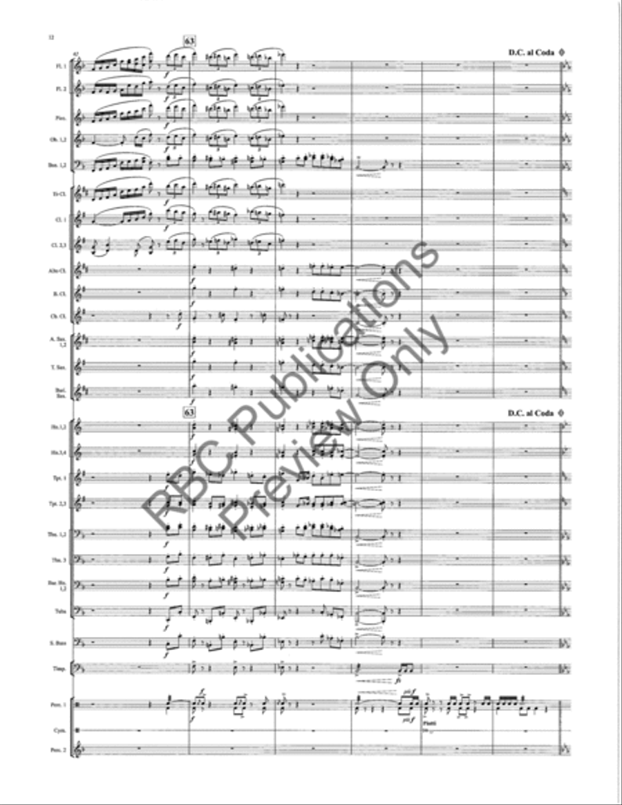 Honor And Glory Honor And Glory Concert Band scores gallery preview page 13