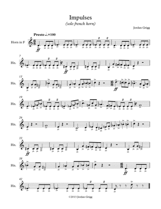 Impulses (solo french horn)
