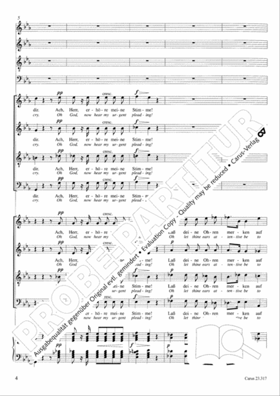 Psalm 130 4-Part scores gallery preview page 5