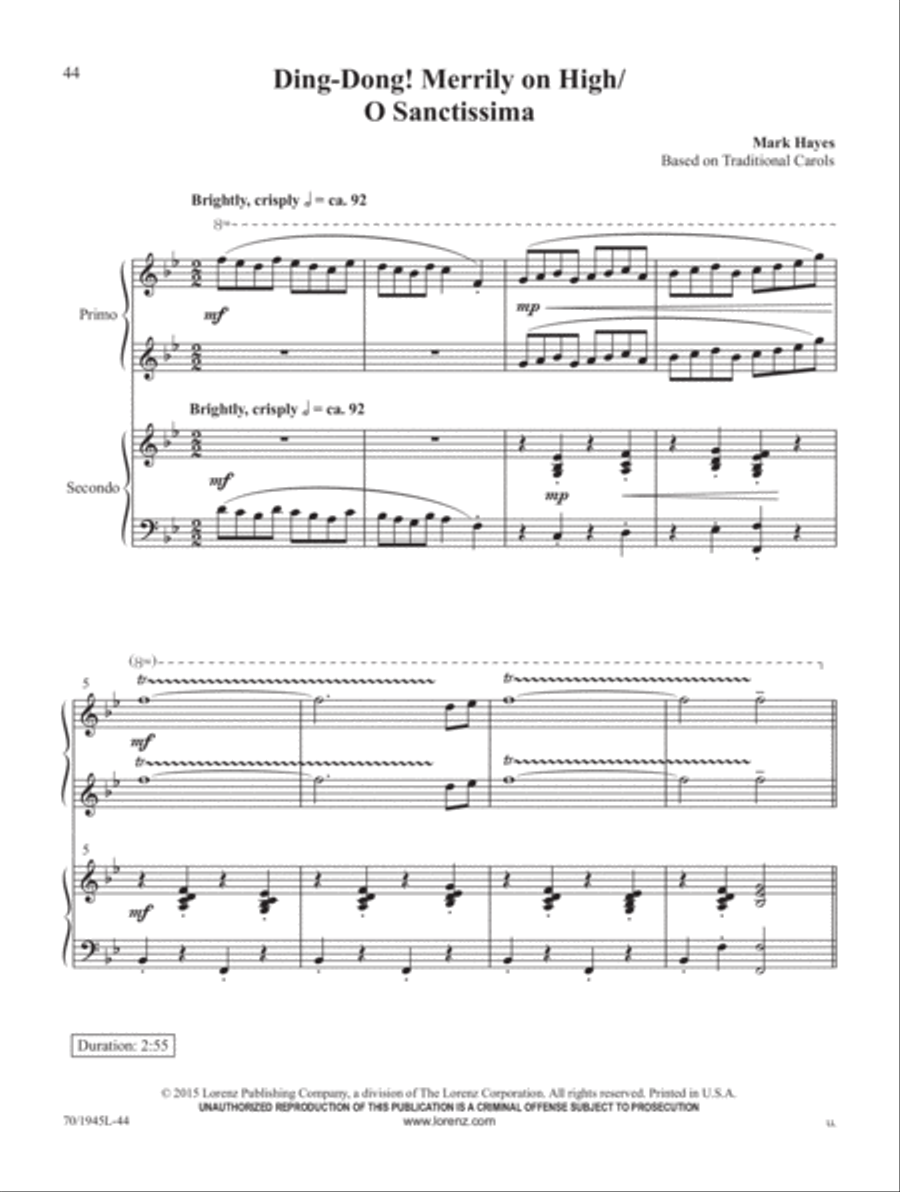 Come, Christians, Join to Play! Piano Duet scores gallery preview page 23