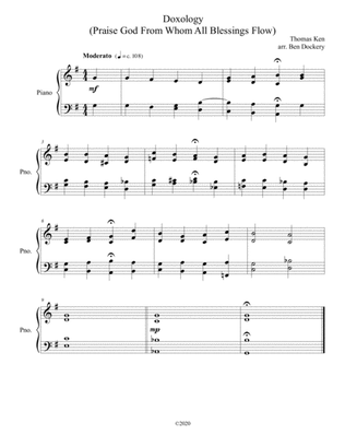 Doxology (Jazz Harmonization) for Solo Piano - (Praise God From Whom All Blessings Flow)