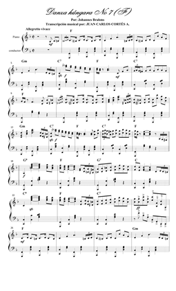 Danza húngara (Ungarischer Tanz) No 7 (WoO 1) por Johannes Brahms Nissen y Eduard Reményi.