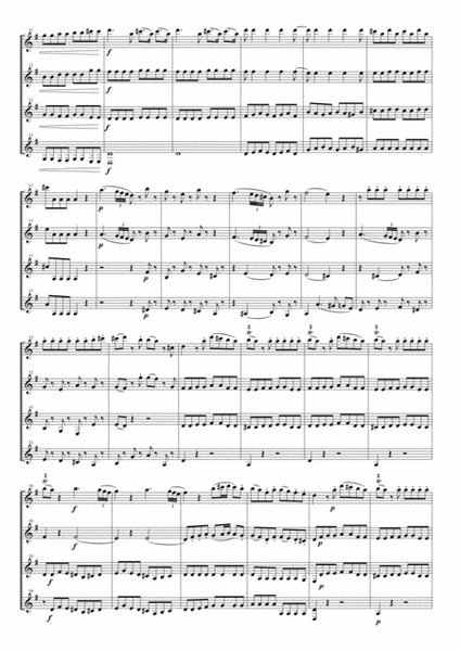 Eine Kleine Nachtmusik for Clarinet Quartet image number null