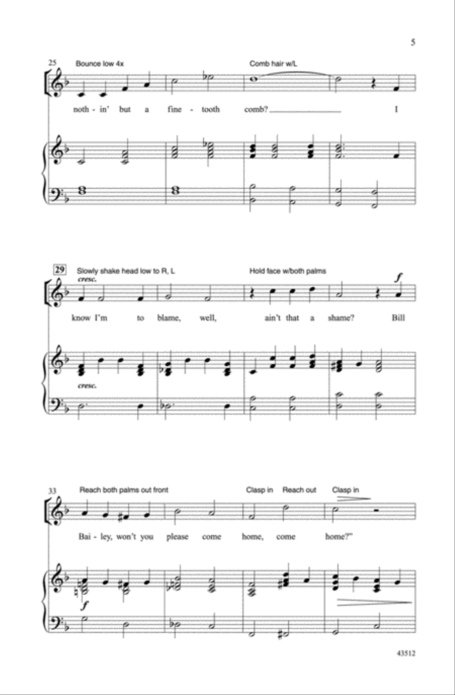 Bill Bailey Choir scores gallery preview page 3