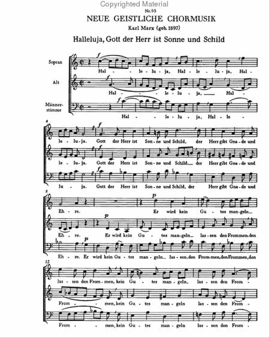 Marx: Halleluja; Herr, hore meine Stimme; Beck: Es ist ein kostlich Ding; Raphael, Gunter: Ich rede von deinen Zeugnissen Score scores gallery preview page 2